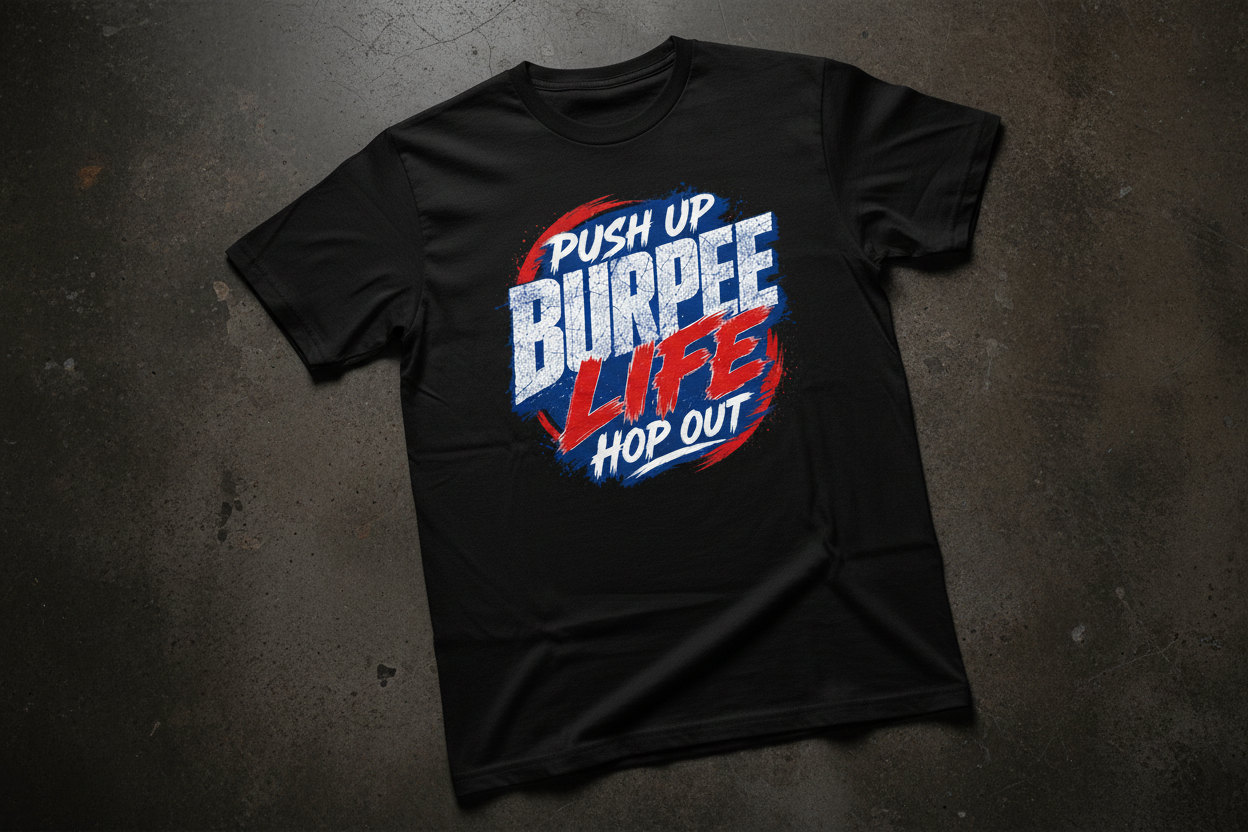 Push Up Burpee Life Hop Out (Black)