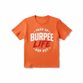 Push Up Burpee Life Hop Out (White Graphic - Orange Tee)