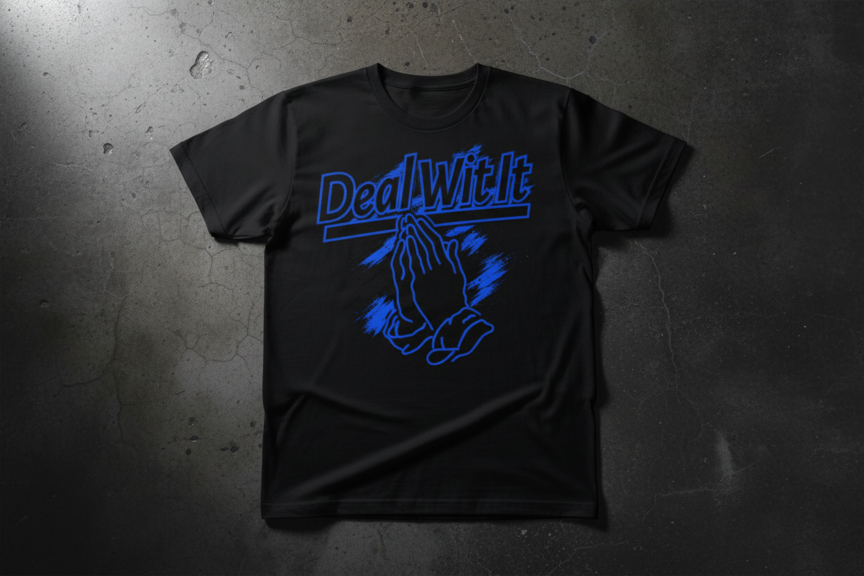 Deal Wit It (Blue - Black Tee)