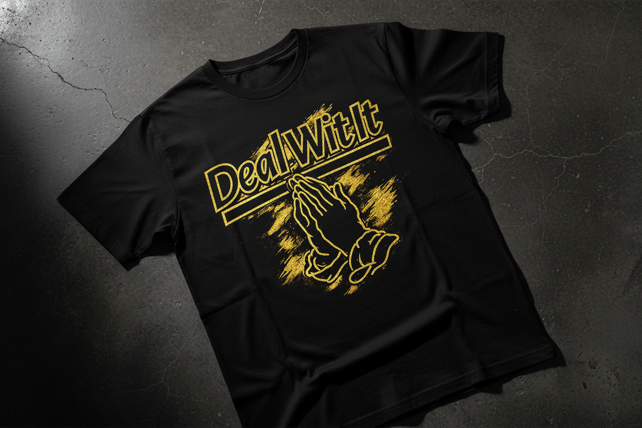 Deal Wit It (Gold - Black Tee)