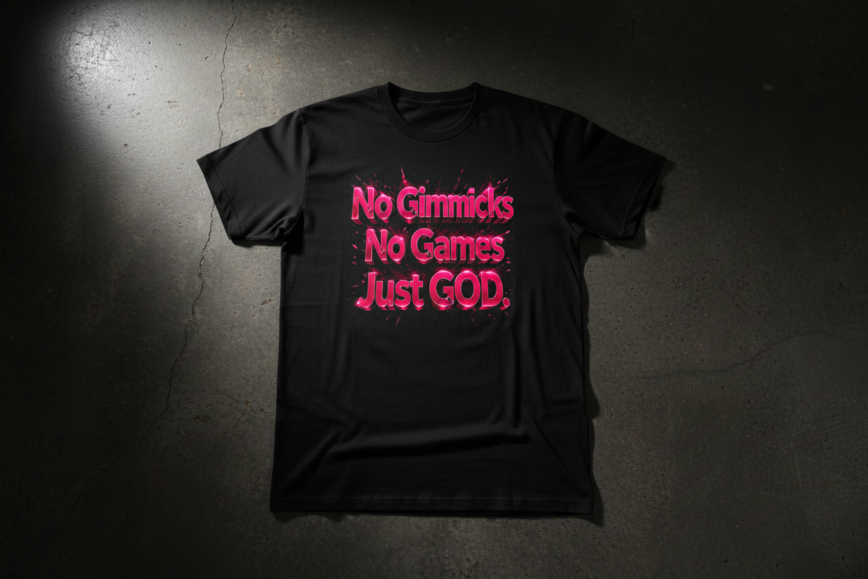 No Gimmicks No Games Just GOD. (Pink)